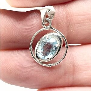 Swiss Topaz 925 Sterling Silver Pendant